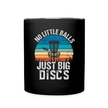 Drôle de disc golf cadeau pas de petites balles - Mug uni - noir - Devant