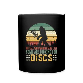Lustiges Disc Golf Bigfoot Geschenk - Tasse einfarbig - Schwarz - Vorne