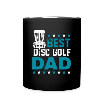 Bester Disc Golf Dad Fathers Day - Tasse einfarbig - Schwarz - Vorne