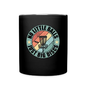Lustiges Retro Disc Golf Vintage Design - Tasse einfarbig - Schwarz - Vorne