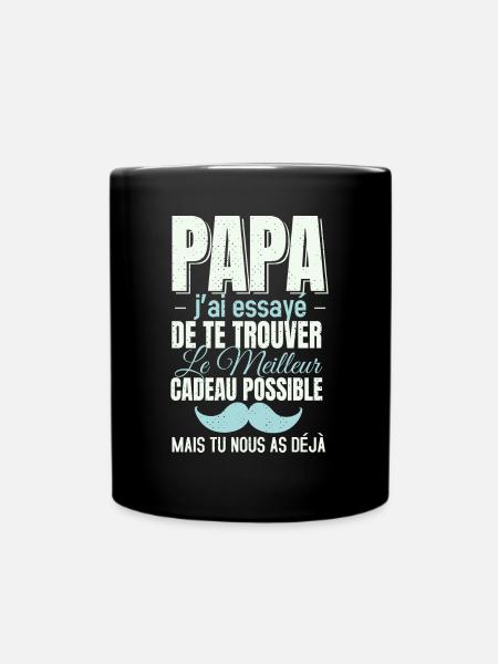 Papa Cadeau Fête Des Pères Personnalisé Humour - Mug uni - noir