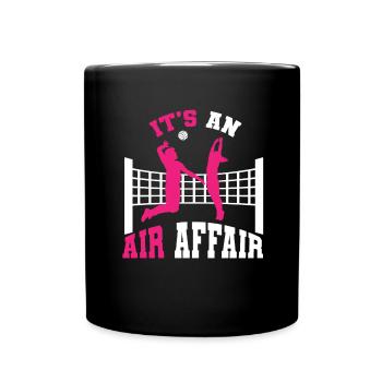 Volley-ball Volleyeurs Terrain de volley-ball - Mug uni - noir - Devant