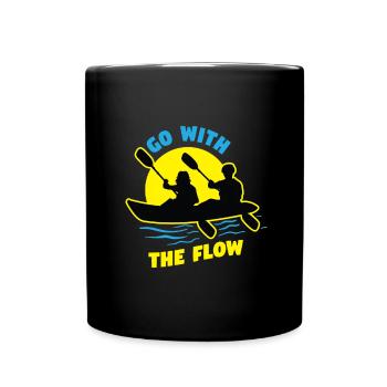 Kayak Boat Canoe Paddle Boat Double Paddle - Full Colour Mug - black - Front