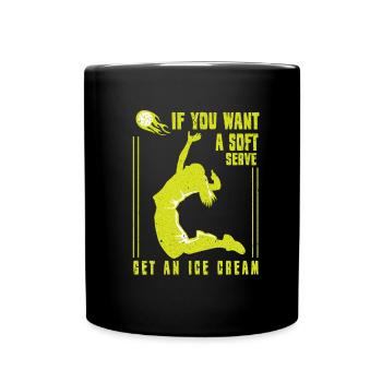 Volley-ball Volleyeurs Terrain de volley-ball - Mug uni - noir - Devant
