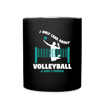 Volleyball Volleyball players Volleyball court - Full Colour Mug - black - Front