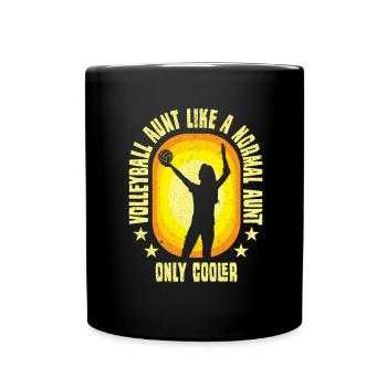 Volley-ball Volleyeurs Terrain de volley-ball - Mug uni - noir - Devant