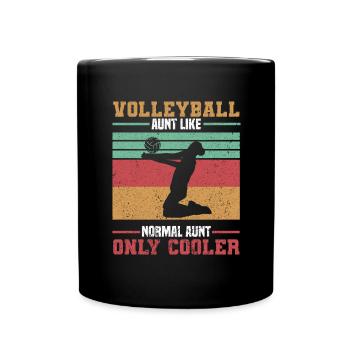 Volley-ball Volleyeurs Terrain de volley-ball - Mug uni - noir - Devant