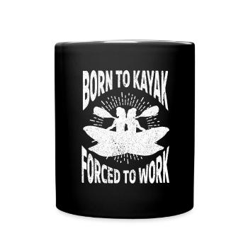 Kayak Boat Canoe Paddle Boat Double Paddle - Full Colour Mug - black - Front