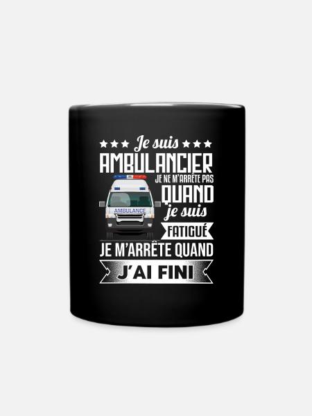 Ambulancier Idée Cadeau Ambulance Humour - Mug uni - noir