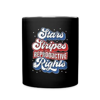 Retro Stars Stripes Reproduktive Rechte 4. von - Tasse einfarbig - Schwarz - Vorne
