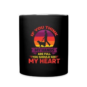 Dog Dog Lover Dog Owner Dog Lover - Full Colour Mug - black - Front