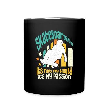 Skateboard Skateboardfahrer Skaten - Tasse einfarbig - Schwarz - Vorne
