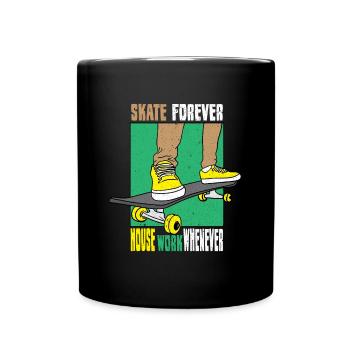 Skateboard Skateboard Skateboarder Patinage - Mug uni - noir - Devant