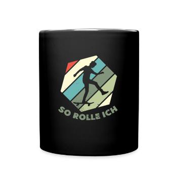 Skateboard Skateboardfahrer Skaten - Tasse einfarbig - Schwarz - Vorne