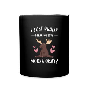 Elk J’aime vraiment l’orignal - Mug uni - noir - Devant