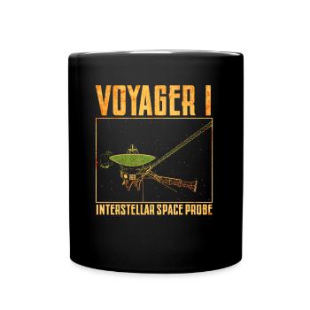 Sonde spatiale Voyager 1 - Mug uni - noir - Devant