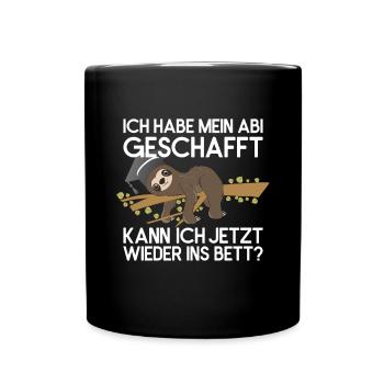 Sloth Faulenzer Süßes Faultier Geschenk - Tasse einfarbig - Schwarz - Vorne