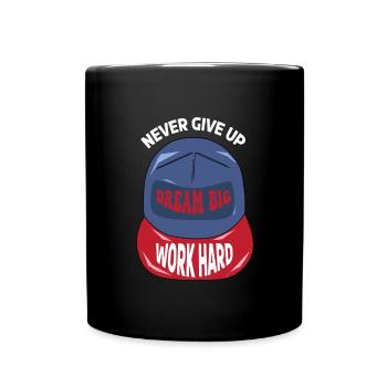 Ne jamais abandonner la motivation du travail acharné - Mug uni - noir - Devant