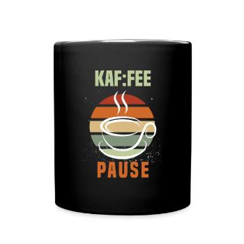 Kaffee Freunde Kaffeetrinker Kaffee trinken - Tasse einfarbig - Schwarz - Vorne
