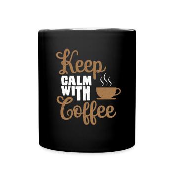 Kaffee Freunde Kaffeetrinker Kaffee trinken - Tasse einfarbig - Schwarz - Vorne