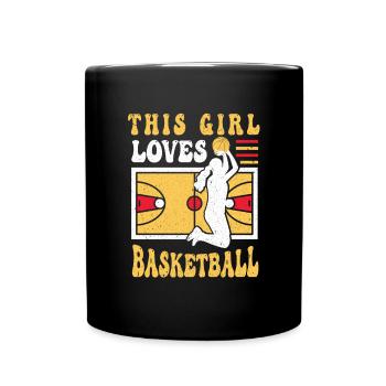 Basketteur basketteur joueur de cerceau lancer des sports - Mug uni - noir - Devant
