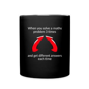 Math gift nerd teacher math teacher math - Full Colour Mug - black - Front