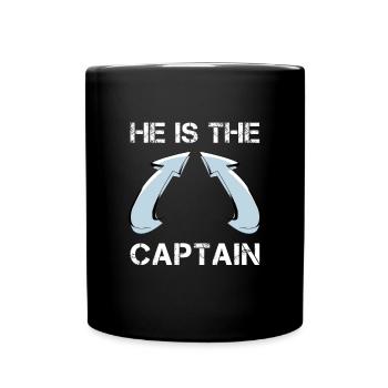 Boat Captain Gift Ship Boat Owner Captain - Full Colour Mug - black - Front