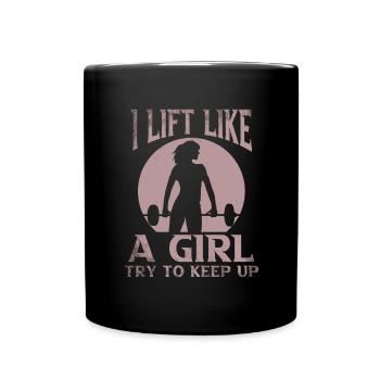 Bodybuilding Weight Training Fitness Muscle Building - Full Colour Mug - black - Front