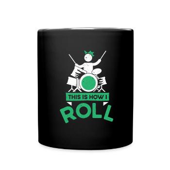 Schlagzeug Schlagzeugspieler Instrument Band - Tasse einfarbig - Schwarz - Vorne