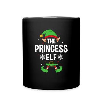 Elfe de cadeau de Noël de famille assorti de groupe - Mug uni - noir - Devant
