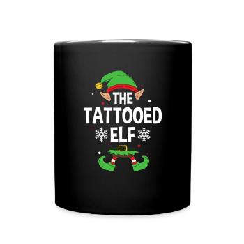 Elfe de cadeau de Noël de famille assorti de groupe - Mug uni - noir - Devant