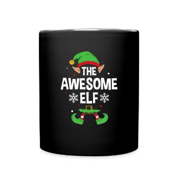 Elfe de cadeau de Noël de famille assorti de groupe - Mug uni - noir - Devant