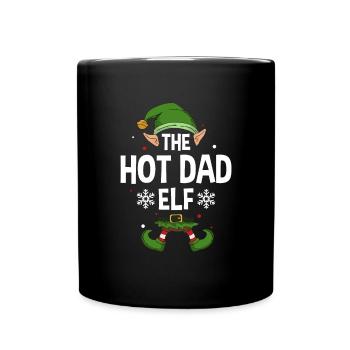 Elfe de cadeau de Noël de famille assorti de groupe - Mug uni - noir - Devant