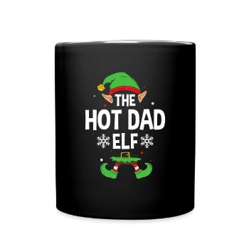 Elfe de cadeau de Noël de famille assorti de groupe - Mug uni - noir - Devant