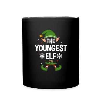 Elfe de cadeau de Noël de famille assorti de groupe - Mug uni - noir - Devant