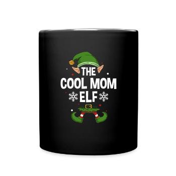 Elfe de cadeau de Noël de famille assorti de groupe - Mug uni - noir - Devant