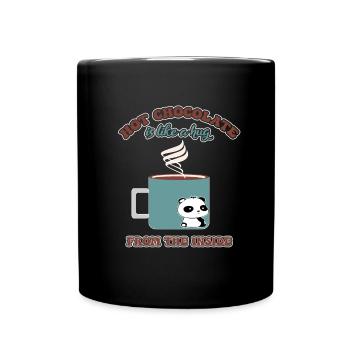 Hot Chocolate Cocoa Drinking Chocolate - Full Colour Mug - black - Front