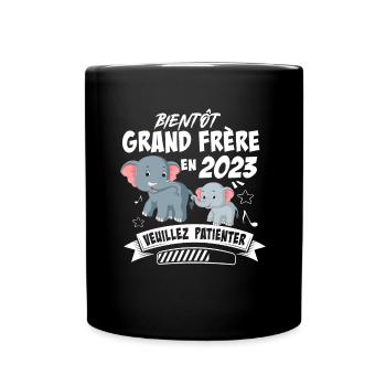 Bientôt Grand Frère En 2023 Cadeau Grossesse - Mug uni - noir - Devant