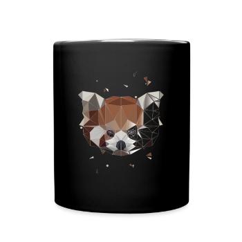 Roter Panda Polygon Kleiner Roter Panda Polygon - Tasse einfarbig - Schwarz - Vorne