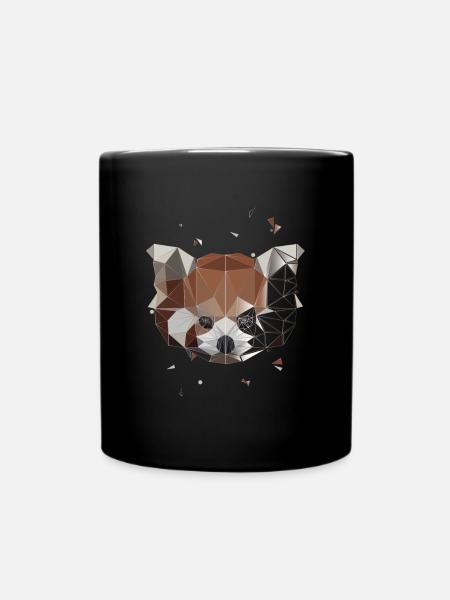 Roter Panda Polygon Kleiner Roter Panda Polygon - Tasse einfarbig - Schwarz