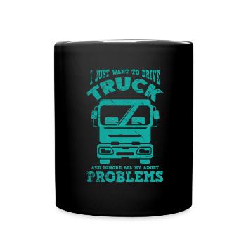 Chauffeur de camion Automobilistes Véhicules à moteur - Mug uni - noir - Devant