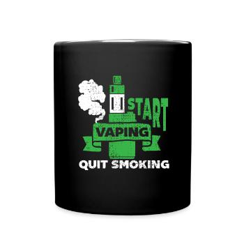 E-Cigarette E-Shisha Vapor Liquid - Full Colour Mug - black - Front