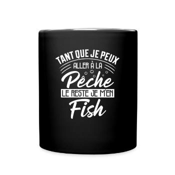 Pêche Humour Le Reste Je M'en Fish Cadeau Pêcheur - Mug uni - noir - Devant