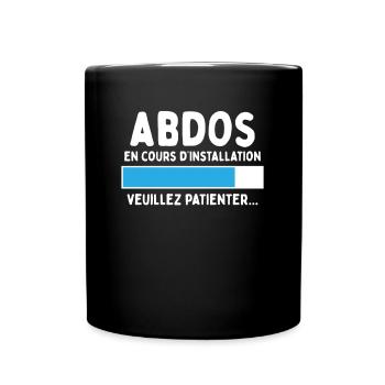 Abdos En Cours Humour Sport Cadeau Musculation - Mug uni - noir - Devant