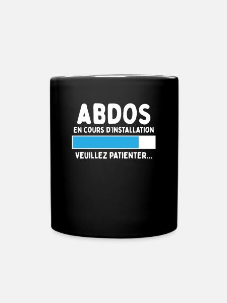 Abdos En Cours Humour Sport Cadeau Musculation - Mug uni - noir