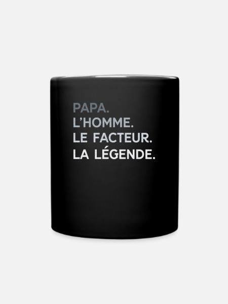Papa Facteur L'Homme La Légende Cadeau Humour - Mug uni - noir