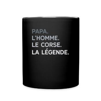 Papa Corse L'Homme La Légende Cadeau Humour - Mug uni - noir - Devant