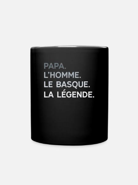 Papa Basque L'Homme La Légende Cadeau Pays Basque - Mug uni - noir