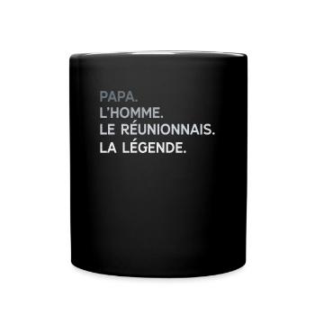 Papa Réunionnais L'Homme La Légende Cadeau Humour - Mug uni - noir - Devant
