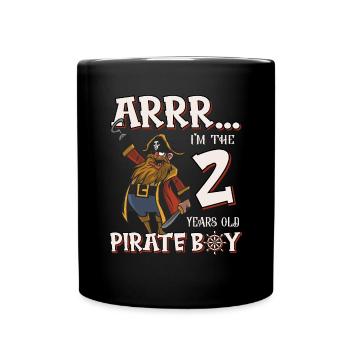 Pirate Boy 2 ans pirate 2ème anniversaire - Mug uni - noir - Devant